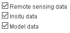 Screenshot data category check boxes